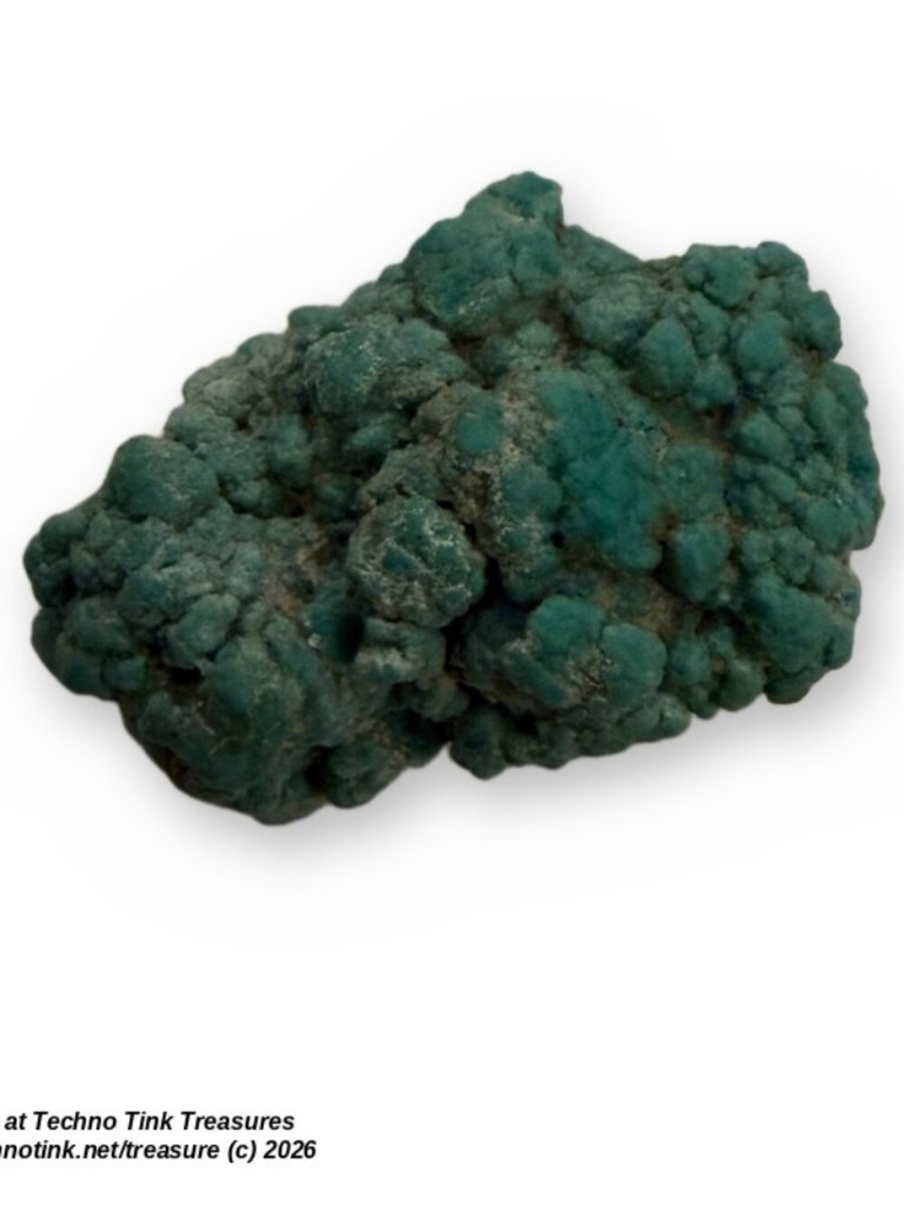 Raw Turquoise Nugget Rough Blue Stone Specimen in Gem Display Box with Card